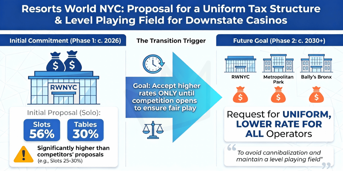 Resorts World Seeks Uniform Tax Structure for New York Downstate Casinos