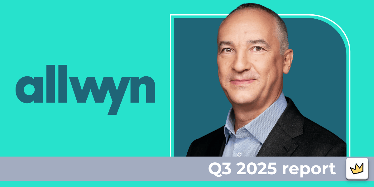 Allwyn International reported Q3 2025 revenue growth of 5% to €1.02 billion, though adjusted EBITDA fell 8% to €374 million as customer-friendly sports betting results affected profitability at its equity-accounted investee Betano.