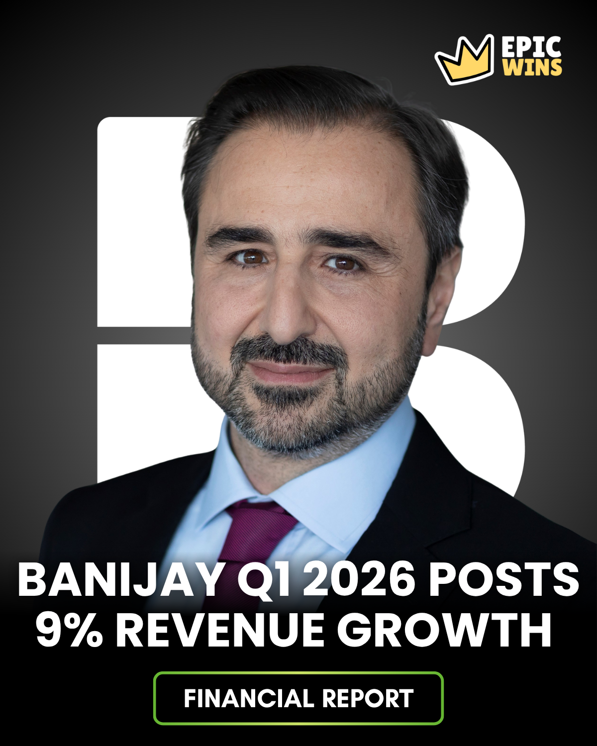Banijay Group posted group revenue of 1.15bn euros in Q1 2026, up 9.0% year on year, with sports betting and gaming growing 17.3% ahead of the Tipico acquisition closing on April 23.