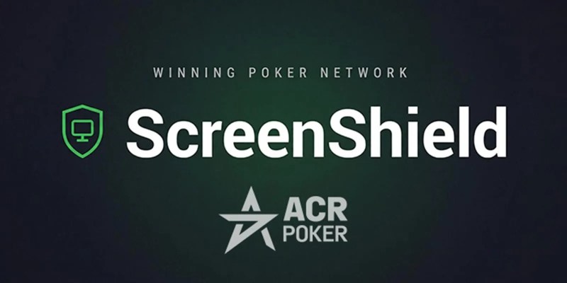 ScreenShield and ACR Poker logos on a Winning Poker Network banner