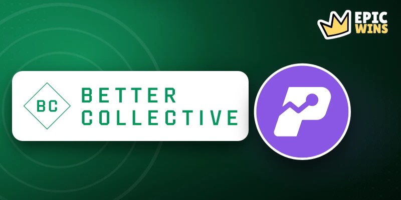 Better Collective and Prediction Pro logos on a green and purple background