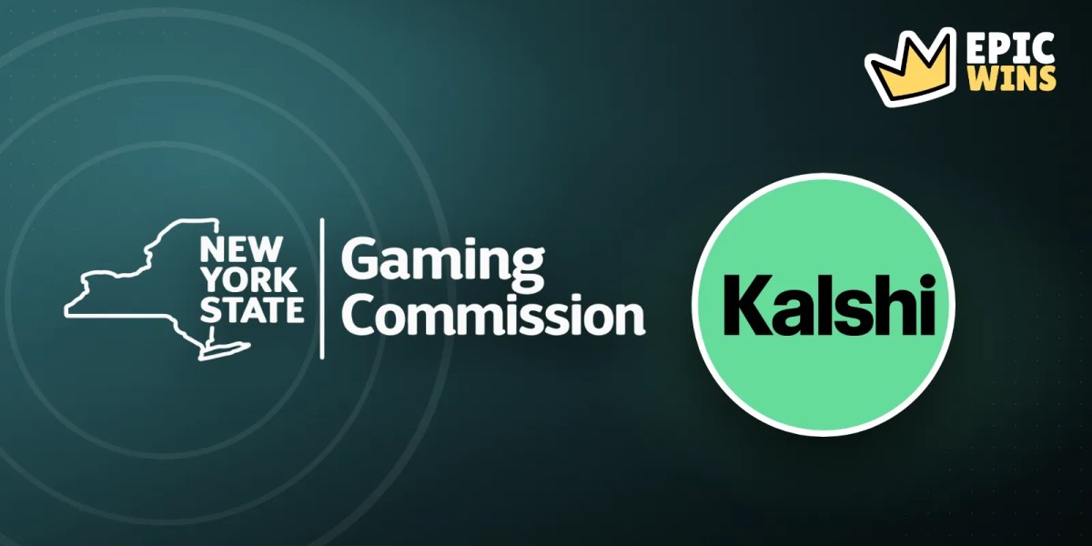 New York State Gaming Commission logo above the Kalshi logo on a dark teal banner